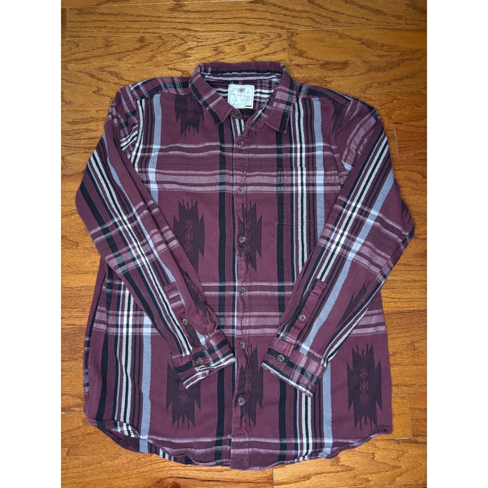 On‎ The Byas Purple Button Down Flannel Size XL
